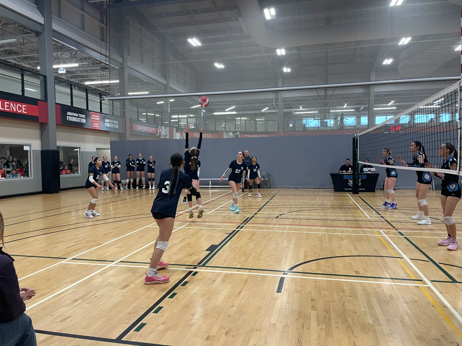 Volleyball game action shot